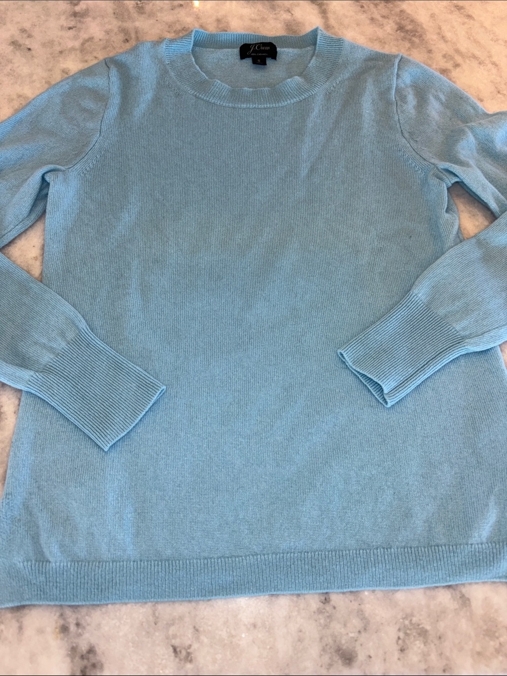 J. Crew Sky Blue Cashmere Crewneck Sweater